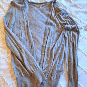 Forever 21 Women's Grey Button-Front Cardigan - Size Small